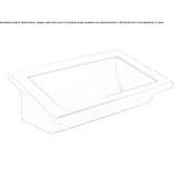 Rectangular single washbasin made of stainless steel Coroico
