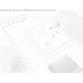 Built-in rectangular ceramic washbasin Torrijas