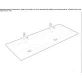 Recessed double rectangular washbasin Mustang