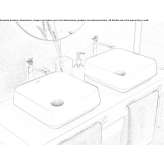 Dolotek© square countertop washbasin Ojus