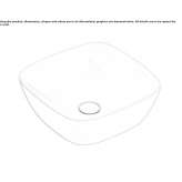 Square ceramic washbasin, countertop Mnisek