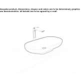 Single oval countertop washbasin Albinia