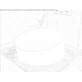 Round countertop washbasin made of composite material Anzin
