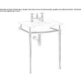 Carrara marble console washbasin with towel rail Jinotega