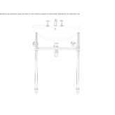 Porcelain console washbasin Azua