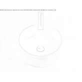 Ceramic countertop washbasin, round, single Tecka