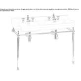 Console double sink in porcelain glass Schitu