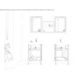 Rectangular console washbasin Tilly