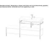 Console washbasin with drawers Aksdal