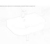 Oval wall-mounted ceramic washbasin Maser