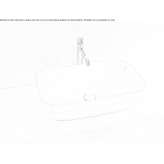 Countertop/recessed ceramic washbasin Sadov