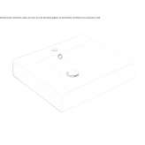 Porcelain countertop/wall washbasin Ulus