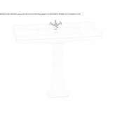 Vitreous China rectangular single pedestal washbasin Schitu