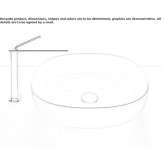 Single ceramic countertop washbasin Larga