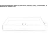 Ceramic countertop washbasin, rectangular, single Nyul