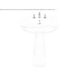 Porcelain washbasin on a pedestal Damnica