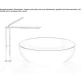 Ceramic countertop washbasin, round, single Larga