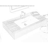 Wall-mounted washbasin made of composite material Wisch