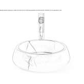 Single countertop washbasin Potau