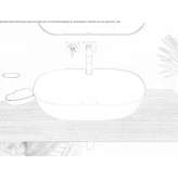 Dolotek© rectangular countertop washbasin Ojus