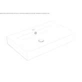 Countertop/wall-mounted porcelain washbasin Ulus