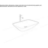 Rectangular countertop ceramic washbasin Trafford