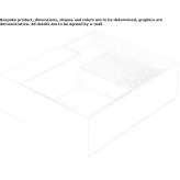 Ceramic countertop washbasin, rectangular, single Melissi