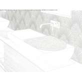 Luxolid® rectangular countertop washbasin Terres