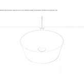 Ceramic countertop washbasin, round, single Arpacay