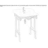 Console washbasin made of ceramic materials with overflow Piaxtla