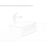 Single square ceramic washbasin Tecka