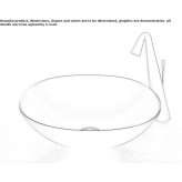 Single ceramic countertop washbasin Larga