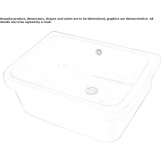 Rectangular porcelain washbasin Tamames