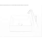 Single square ceramic countertop washbasin Nyul