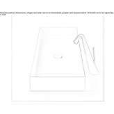 Ceramic countertop washbasin, rectangular, single Sedbergh