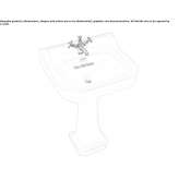 Edwardian washbasin 56 cm with standard plinth Canar