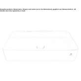 Rectangular countertop ceramic washbasin Slinger