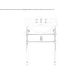Porcelain console washbasin with towel rack Shikhany