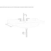 Rectangular wall-mounted ceramic washbasin with towel rack Lugrin