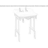 Rectangular console. Washbasin made of ceramic materials Piaxtla
