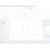 Luxolid® rectangular countertop washbasin Golfito