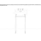Ceramic console washbasin with towel rack Bouaye