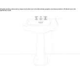 Rectangular ceramic washbasin on a single pedestal Bouaye