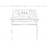 Oval console, marble washbasin with towel rail Tayport