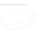 Rectangular countertop ceramic washbasin Sanem