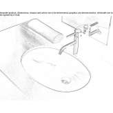 Oval ceramic washbasin, recessed Albany