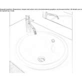 Recessed round ceramic washbasin Albany