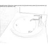 Recessed oval ceramic washbasin Albany