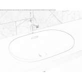 Oval recessed washbasin with overflow Borgetto