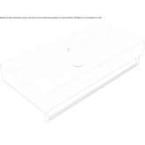 Rectangular ceramic washbasin with overflow Woumen